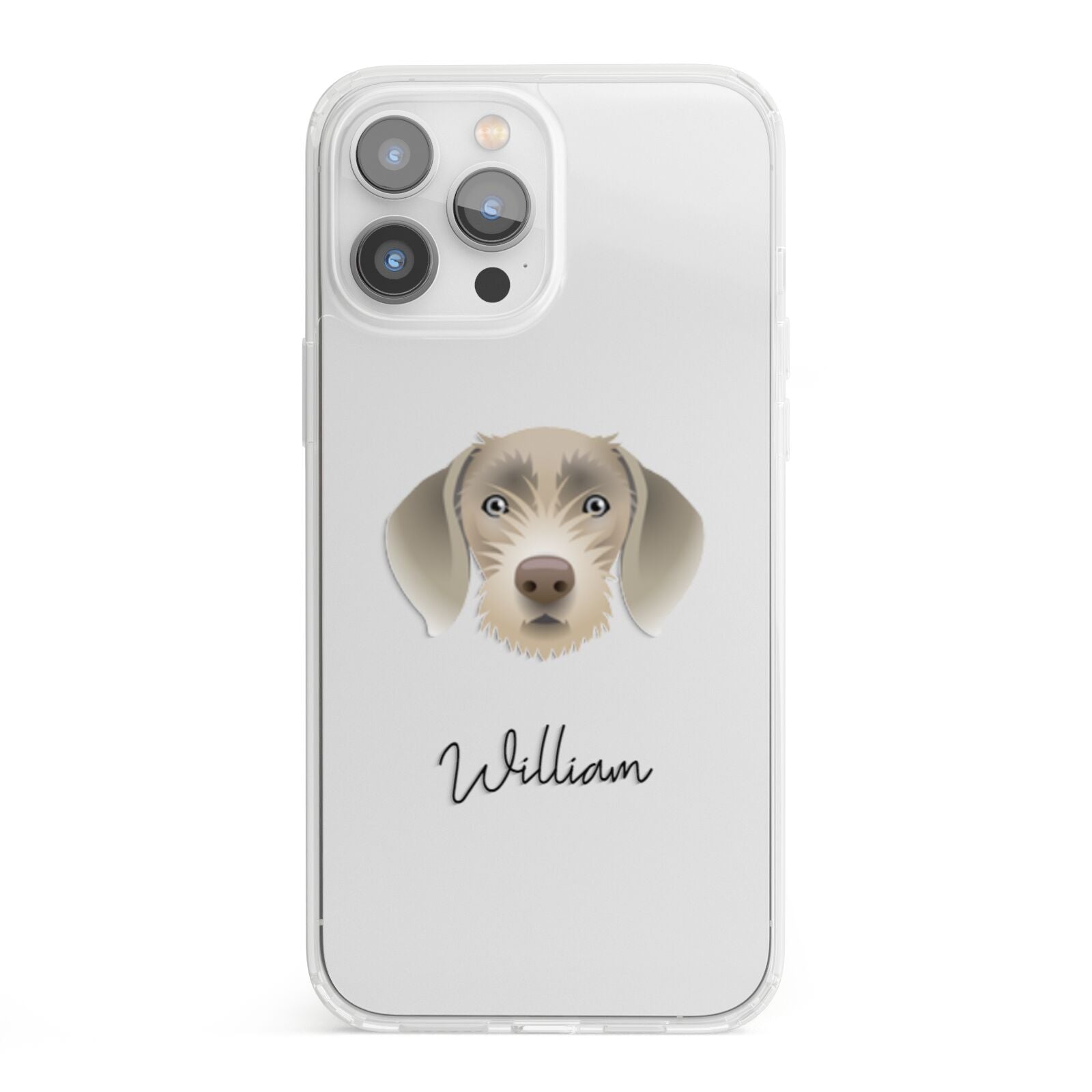 Slovakian Rough Haired Pointer Personalised iPhone 13 Pro Max Clear Bumper Case