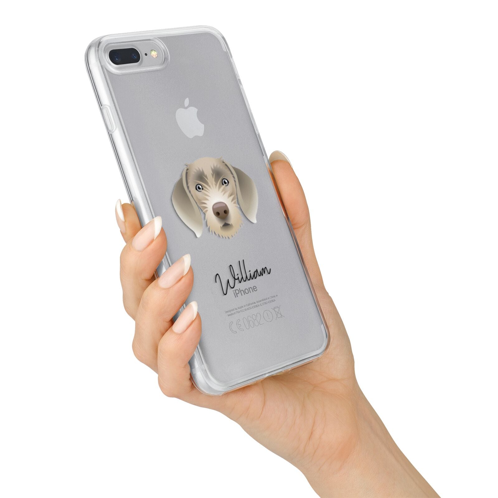 Slovakian Rough Haired Pointer Personalised iPhone 7 Plus Bumper Case on Silver iPhone Alternative Image