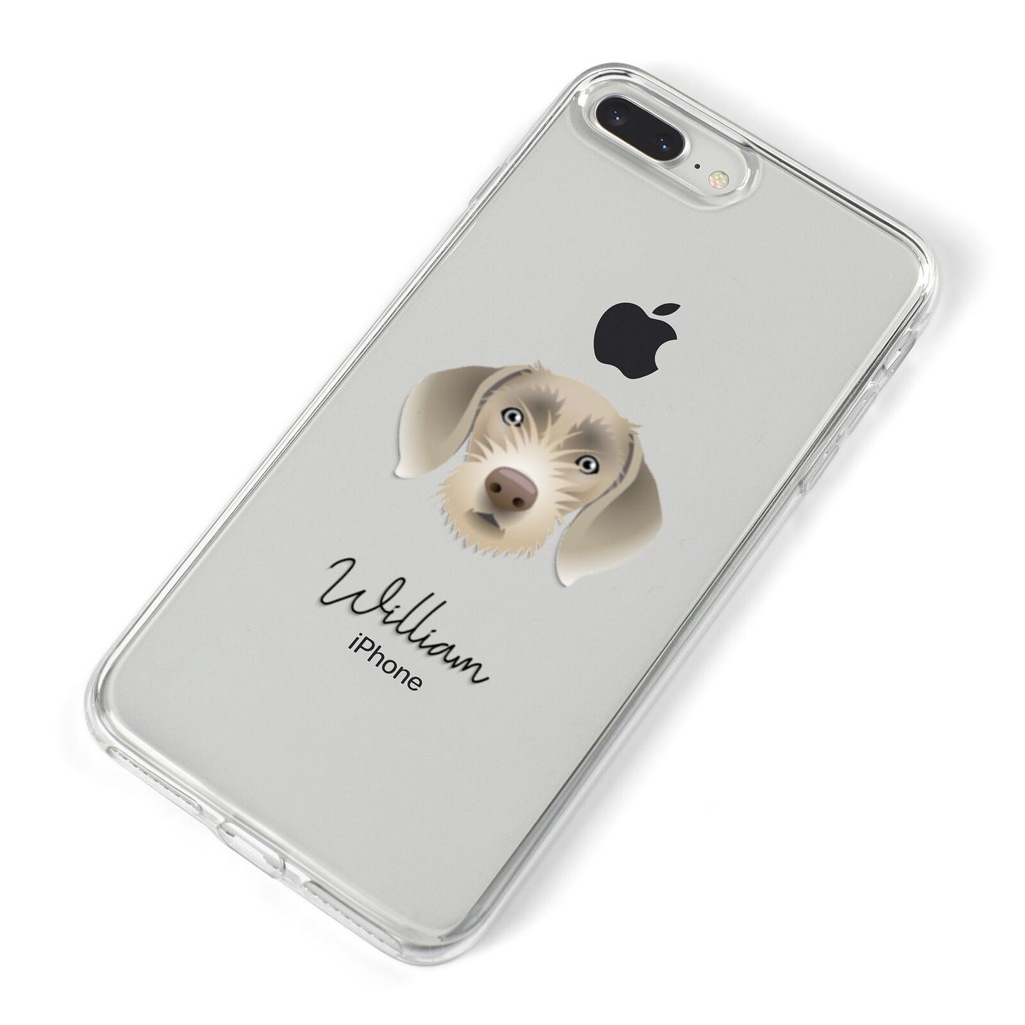Slovakian Rough Haired Pointer Personalised iPhone 8 Plus Bumper Case on Silver iPhone Alternative Image
