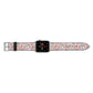 Small Floral Pattern Apple Watch Strap Landscape Image Silver Hardware