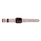 Small Floral Pattern Apple Watch Strap Size 38mm Landscape Image Red Hardware