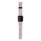 Small Floral Pattern Apple Watch Strap Size 38mm with Silver Hardware