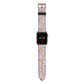 Small Floral Pattern Apple Watch Strap with Gold Hardware