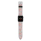 Small Floral Pattern Apple Watch Strap with Silver Hardware