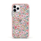 Small Floral Pattern Apple iPhone 11 Pro in Silver with Pink Impact Case