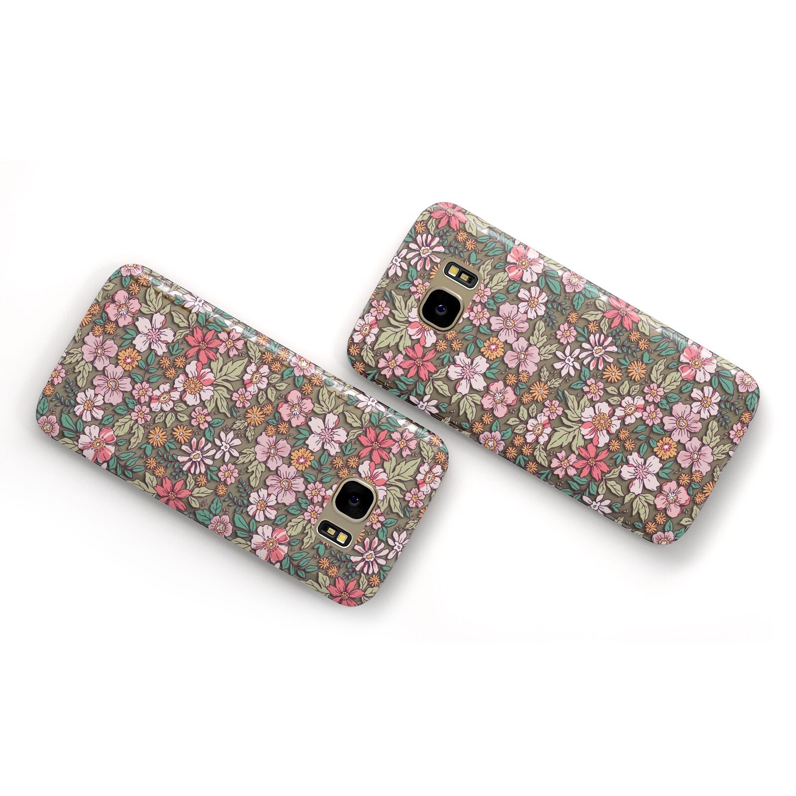 Small Floral Pattern Samsung Galaxy Case Flat Overview