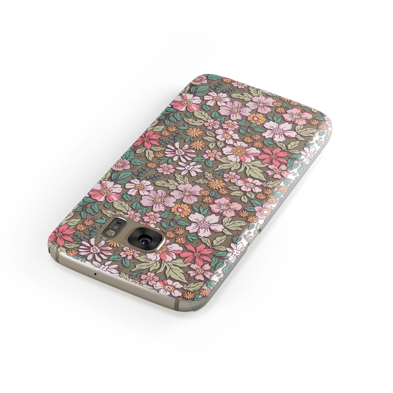 Small Floral Pattern Samsung Galaxy Case Front Close Up