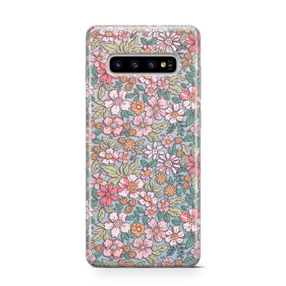 Small Floral Pattern Samsung Galaxy S10 Case