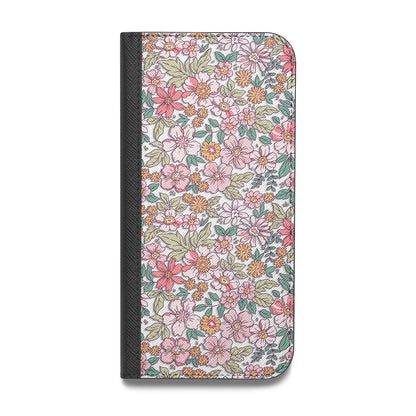 Small Floral Pattern Vegan Leather Flip Samsung Case