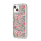Small Floral Pattern iPhone 14 Glitter Tough Case Starlight Angled Image