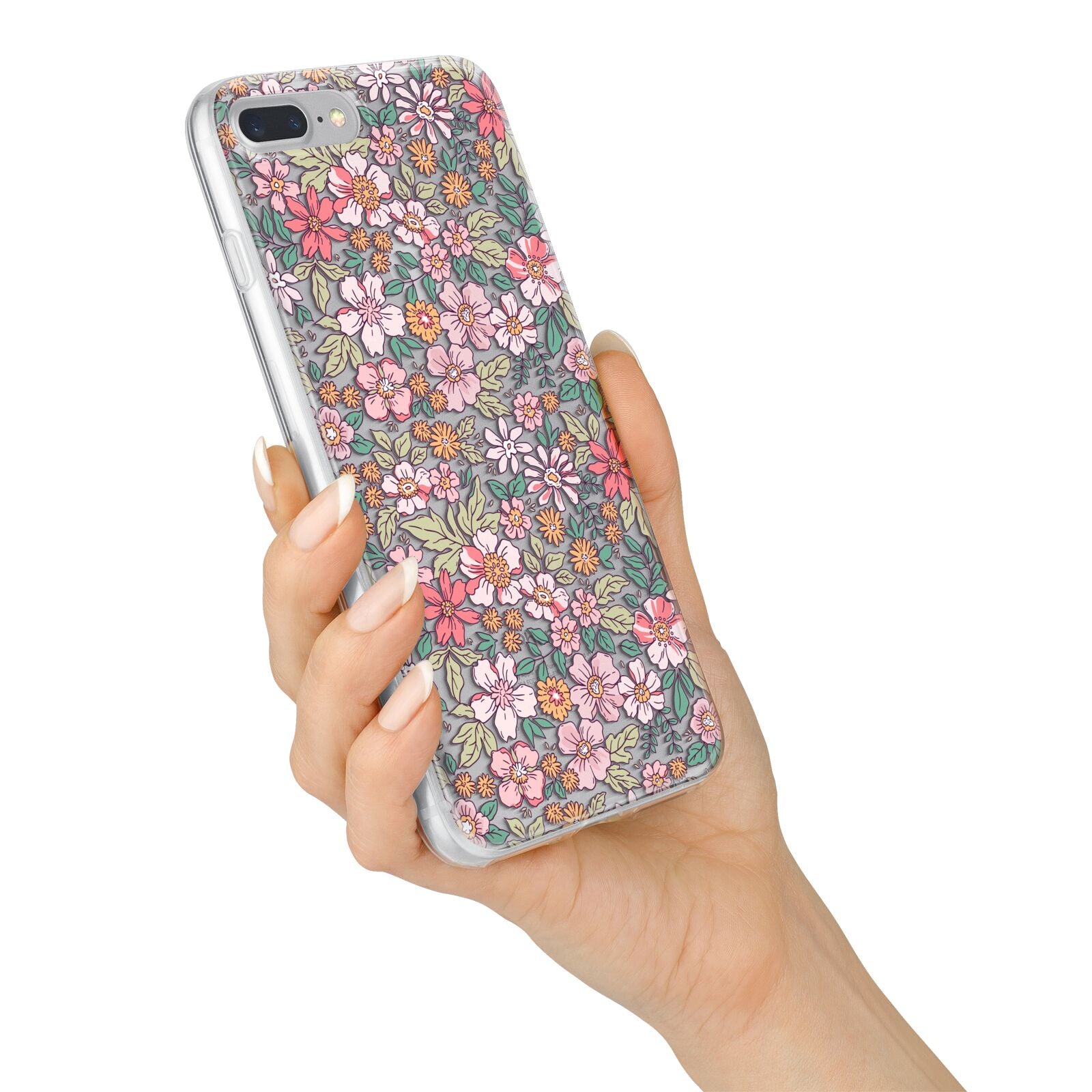 Small Floral Pattern iPhone 7 Plus Bumper Case on Silver iPhone Alternative Image