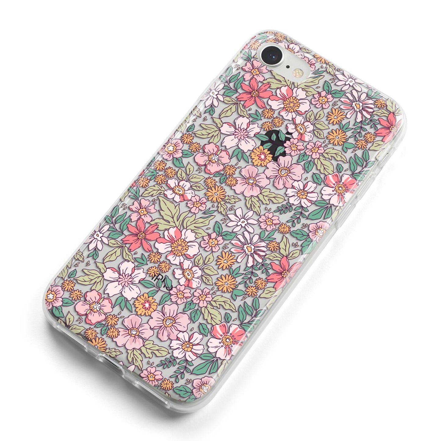 Small Floral Pattern iPhone 8 Bumper Case on Silver iPhone Alternative Image