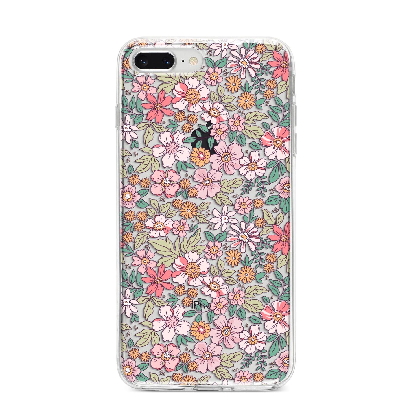 Small Floral Pattern iPhone 8 Plus Bumper Case on Silver iPhone