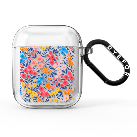Small Flowers AirPods Clear Case