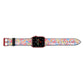 Small Flowers Apple Watch Strap Landscape Image Red Hardware