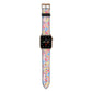 Small Flowers Apple Watch Strap with Gold Hardware