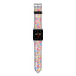 Small Flowers Apple Watch Strap with Silver Hardware