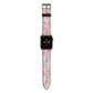 Small Flowers Apple Watch Strap with Space Grey Hardware