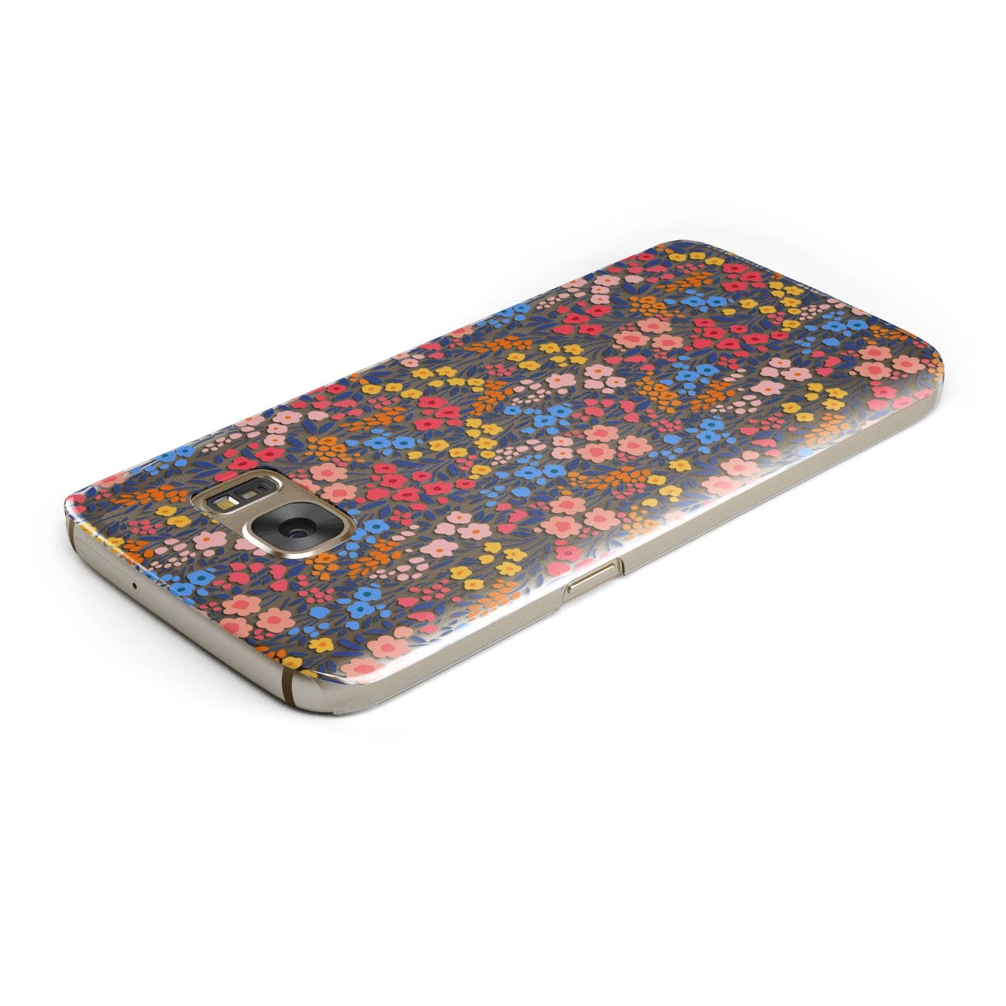 Small Flowers Samsung Galaxy Case Top Cutout