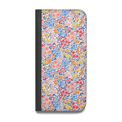 Small Flowers Vegan Leather Flip iPhone Case
