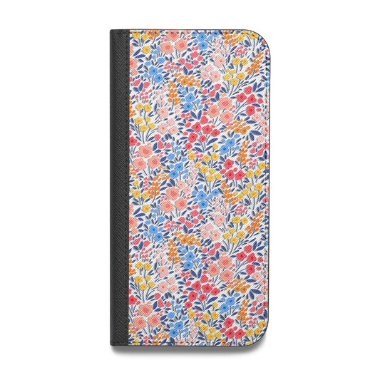 Small Flowers Vegan Leather Flip iPhone Case