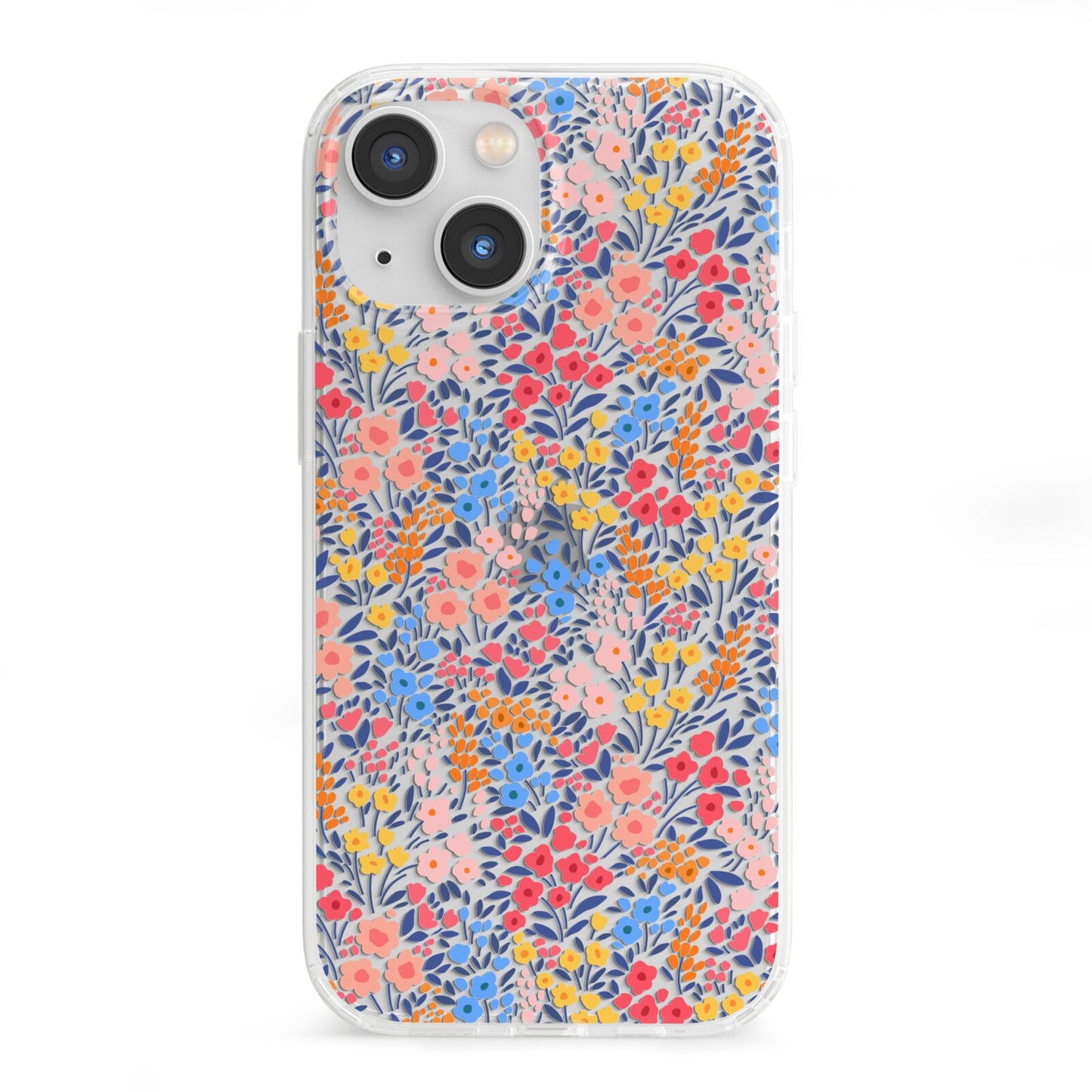 Small Flowers iPhone 13 Mini Clear Bumper Case