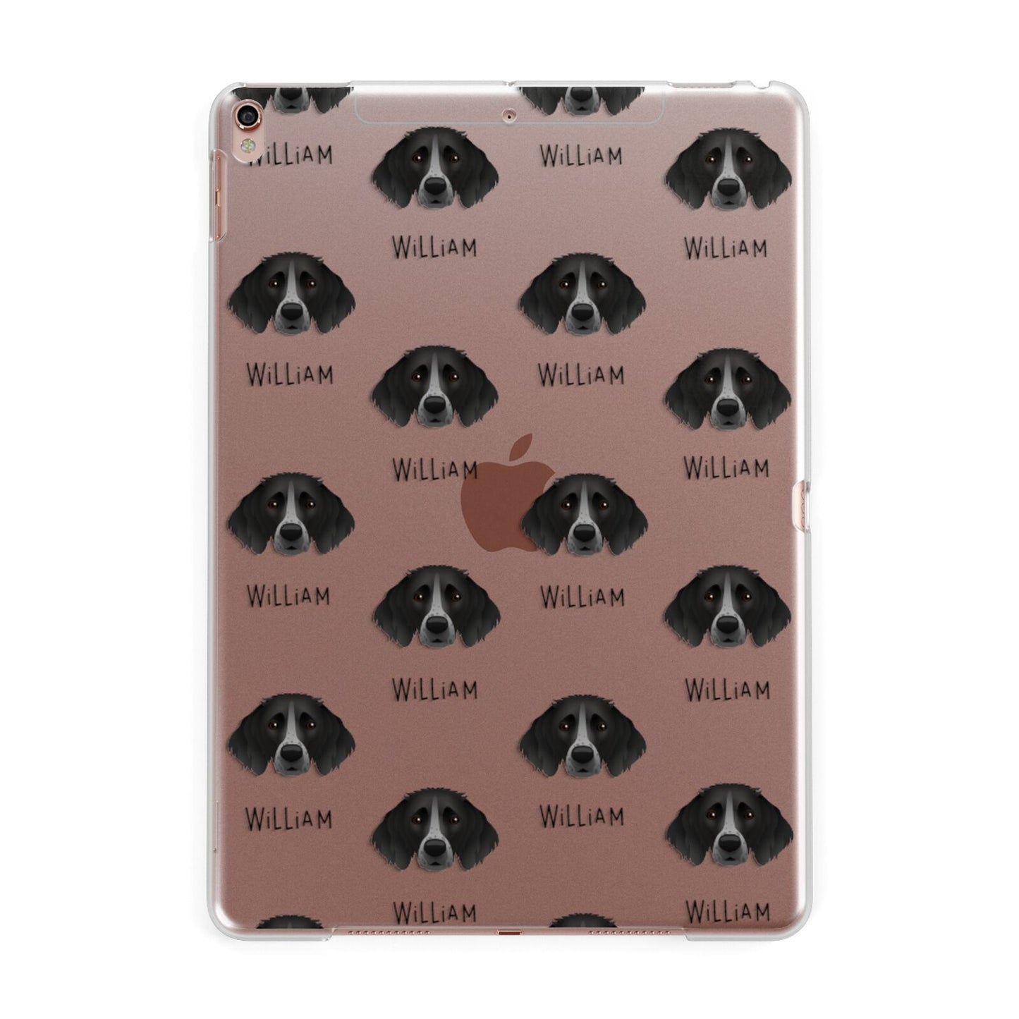 Small Munsterlander Icon with Name Apple iPad Rose Gold Case