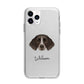 Small Munsterlander Personalised Apple iPhone 11 Pro Max in Silver with Bumper Case