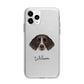Small Munsterlander Personalised Apple iPhone 11 Pro Max in Silver with Bumper Case