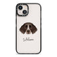 Small Munsterlander Personalised iPhone 13 Black Impact Case on Silver phone