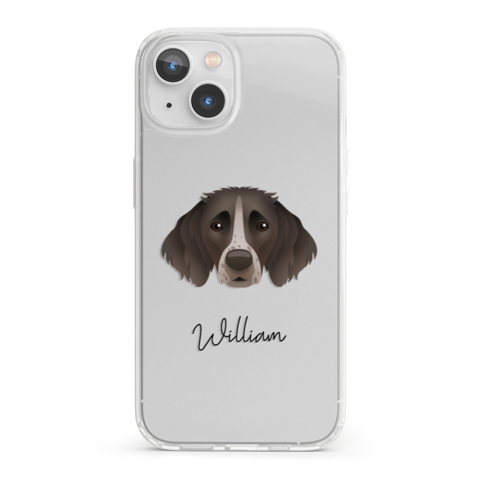 Small Munsterlander Personalised iPhone 13 Clear Bumper Case