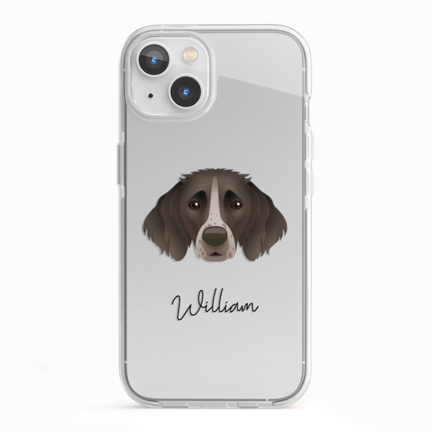 Small Munsterlander Personalised iPhone 13 TPU Impact Case with White Edges