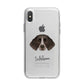 Small Munsterlander Personalised iPhone X Bumper Case on Silver iPhone Alternative Image 1