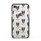 Smooth Collie Icon with Name Apple iPhone XR Impact Case Black Edge on Silver Phone
