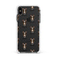 Smooth Collie Icon with Name Apple iPhone Xs Max Impact Case White Edge on Black Phone