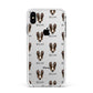 Smooth Collie Icon with Name Apple iPhone Xs Max Impact Case White Edge on Silver Phone