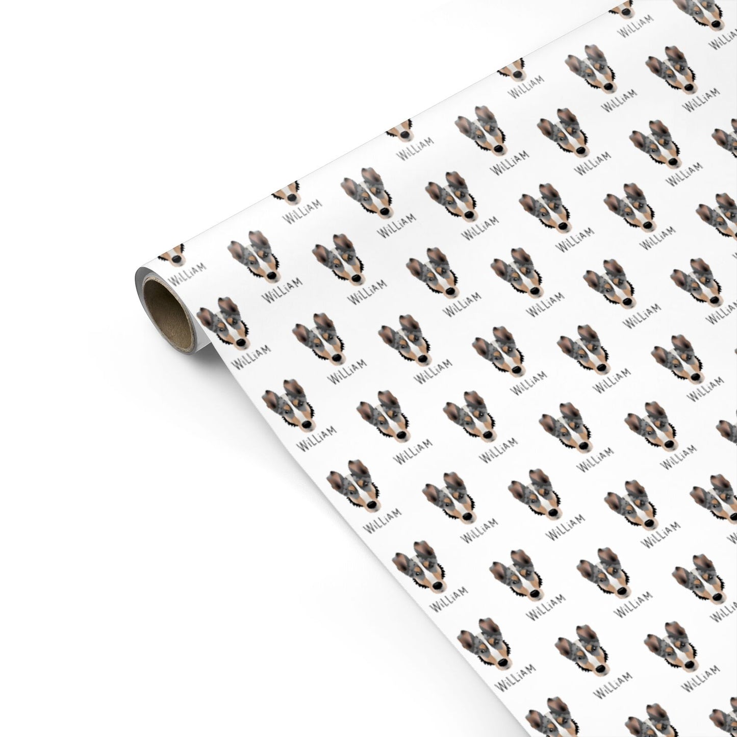 Smooth Collie Icon with Name Personalised Gift Wrap