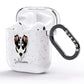 Smooth Collie Personalised AirPods Glitter Case Side Image