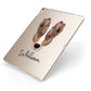 Smooth Collie Personalised Apple iPad Case on Gold iPad Side View