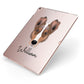 Smooth Collie Personalised Apple iPad Case on Rose Gold iPad Side View