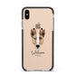 Smooth Collie Personalised Apple iPhone Xs Max Impact Case Black Edge on Gold Phone