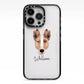 Smooth Collie Personalised iPhone 13 Pro Black Impact Case on Silver phone
