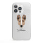 Smooth Collie Personalised iPhone 13 Pro Clear Bumper Case