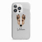 Smooth Collie Personalised iPhone 13 Pro TPU Impact Case with White Edges