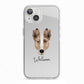 Smooth Collie Personalised iPhone 13 TPU Impact Case with White Edges