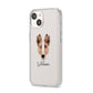 Smooth Collie Personalised iPhone 14 Clear Tough Case Starlight Angled Image