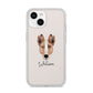 Smooth Collie Personalised iPhone 14 Clear Tough Case Starlight