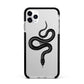 Snake Apple iPhone 11 Pro Max in Silver with Black Impact Case