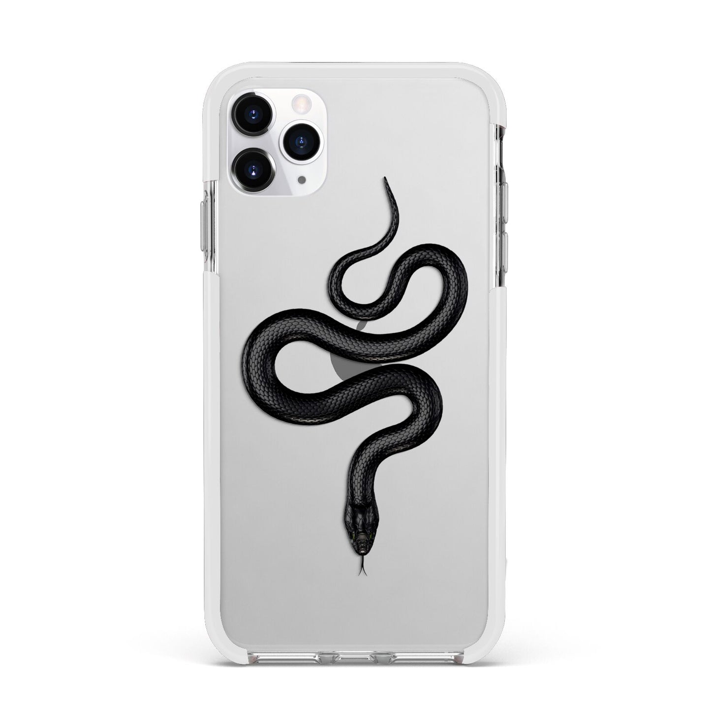 Snake Apple iPhone 11 Pro Max in Silver with White Impact Case