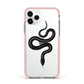 Snake Apple iPhone 11 Pro in Silver with Pink Impact Case